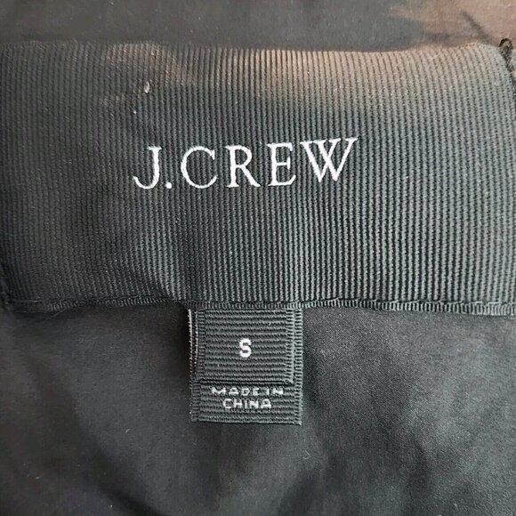 J. CREW Down Puffer Winter Coat Parka MSRP $298 Size Small Black - Picture 7 of 11